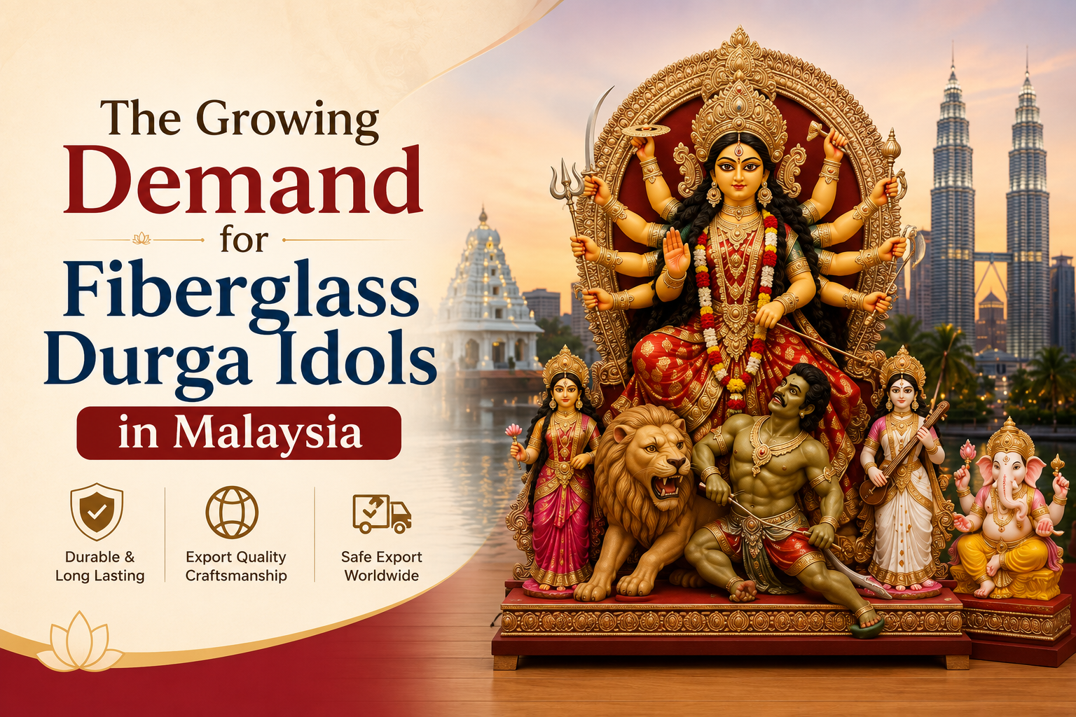 The Growing Demand for Fiberglass Durga Idols in Malaysia