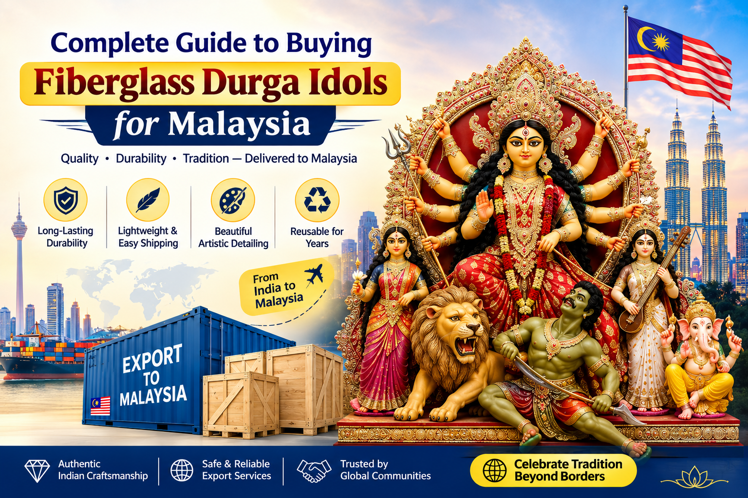 Complete Guide to Buying Fiberglass Durga Idols for Malaysia
