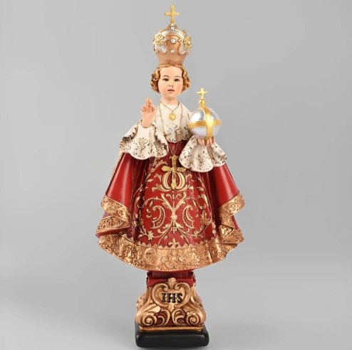 Catholic Infant Jesus of Prague Statue Resin Jesus Sculpture Decoration Infant Jesus of Prague