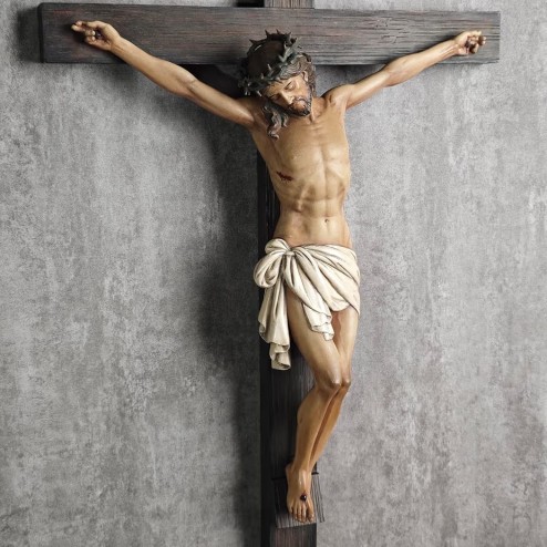 Crucifix Wall Cross in 24 H Jesus Christ
