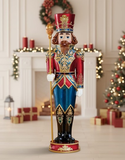 Fiber Nutcracker Soldier Statue