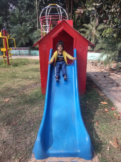 Fiber Children Park Decorative Item