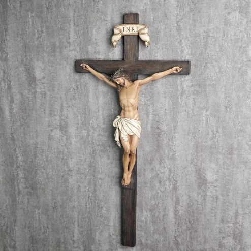 Crucifix Wall Cross in 24 H Jesus Christ